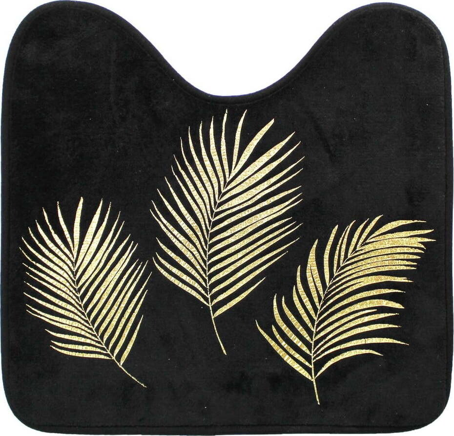 Černá/ve zlaté barvě WC koupelnová předložka 45x45 cm Orbella – douceur d'intérieur