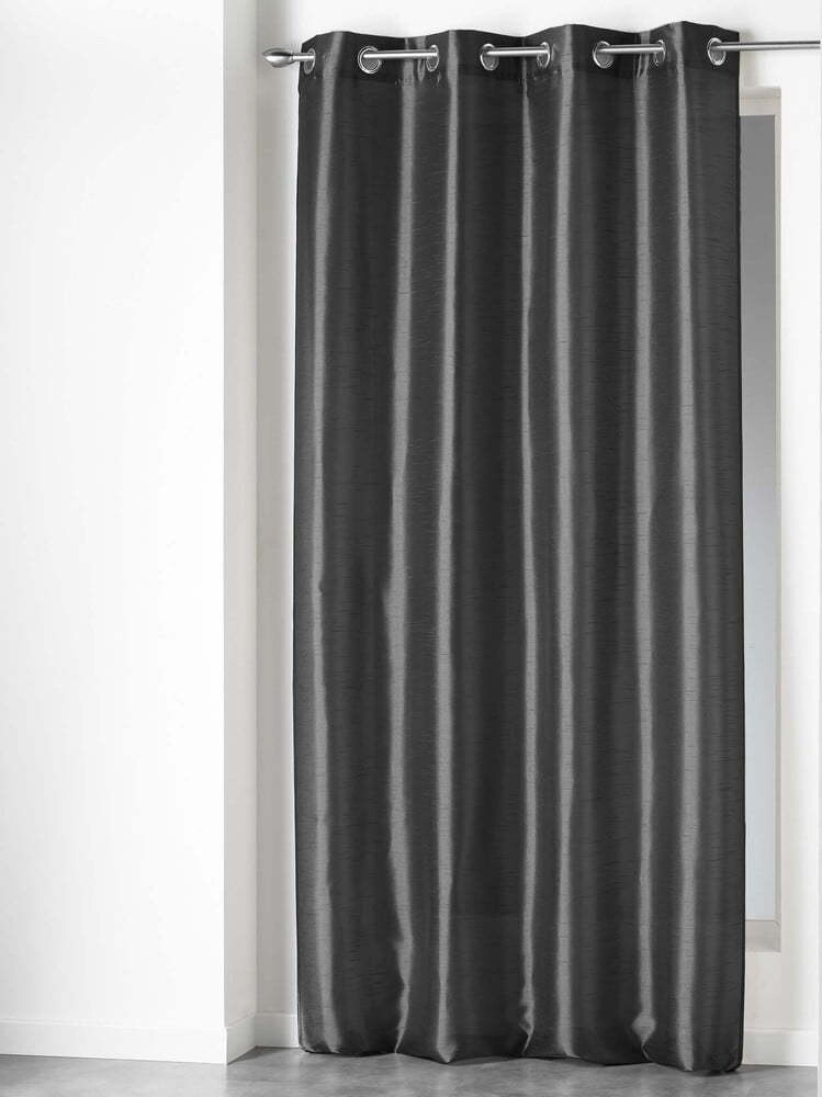 Tmavě šedý závěs z mikrosaténu 140x240 cm Shana – douceur d'intérieur