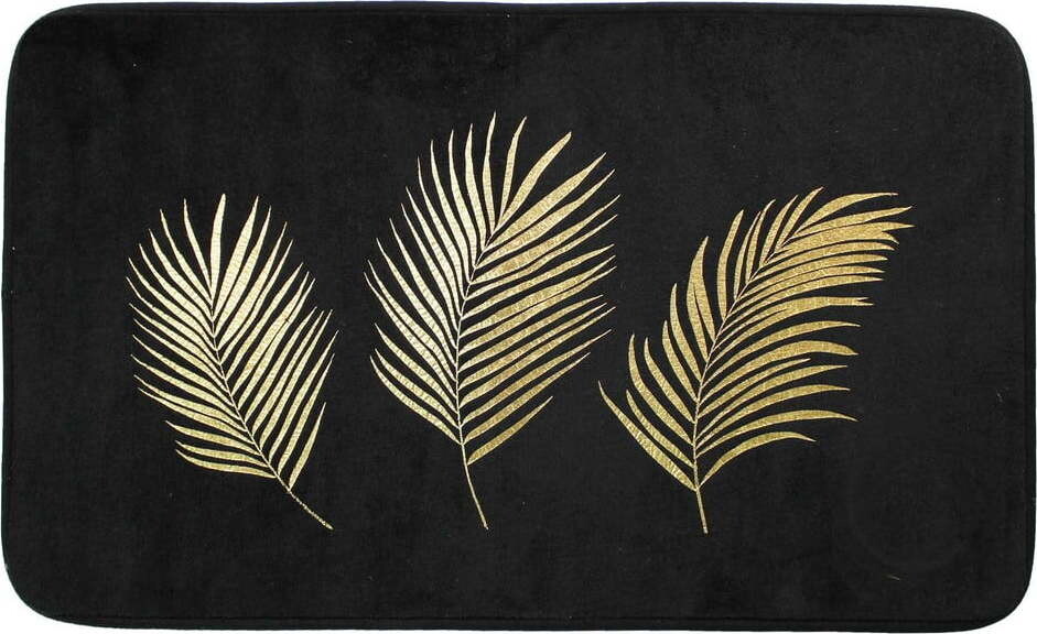 Černá/ve zlaté barvě koupelnová předložka 45x75 cm Orbella – douceur d'intérieur