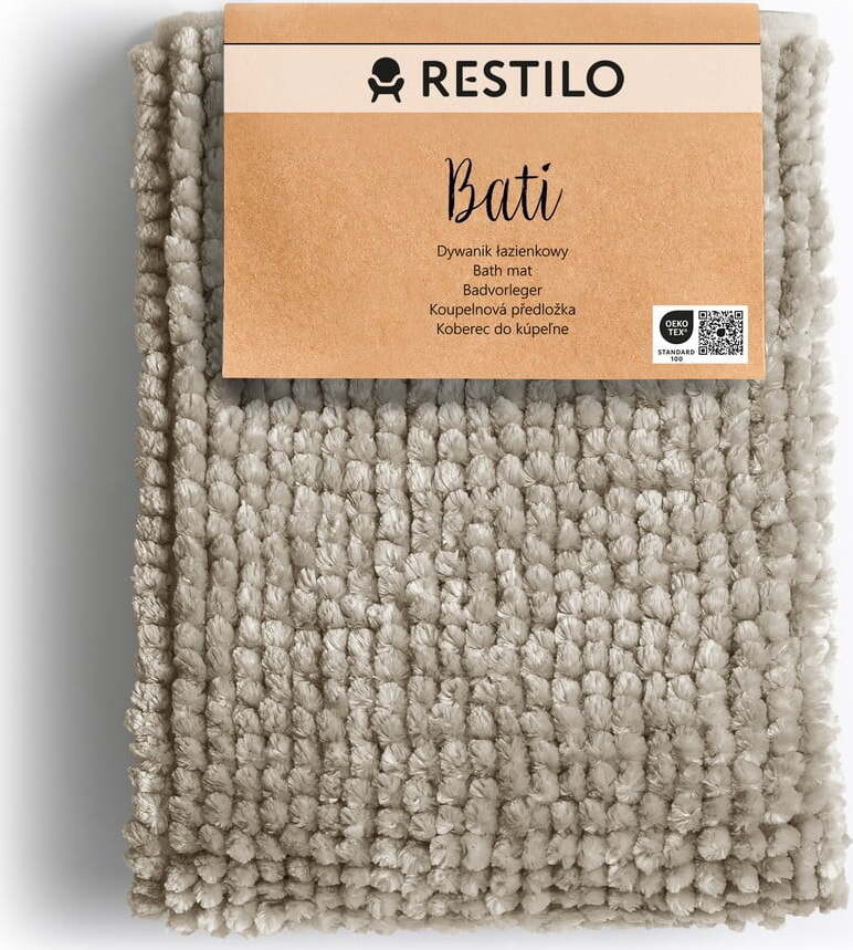 Béžová koupelnová předložka 50x70 cm Bati – Restilo