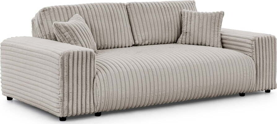 Světle šedá manšestrová pohovka 213 cm Justin – Ropez