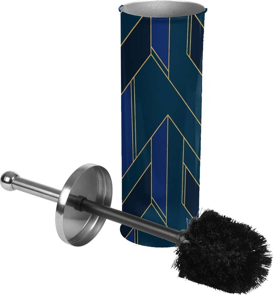 Tmavě modrá kovová WC štětka Achille – douceur d'intérieur
