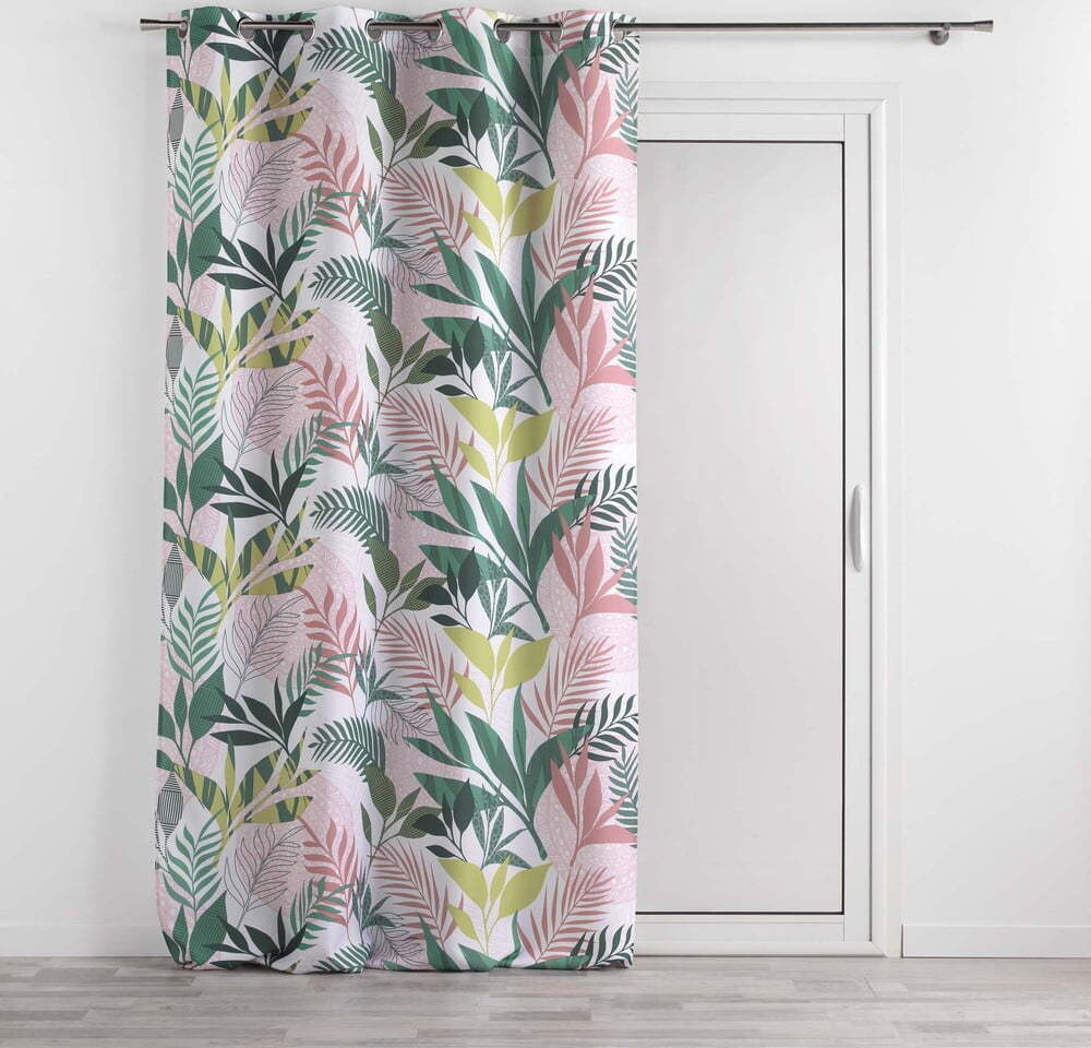 Zelený/růžový závěs 140x260 cm Assana – douceur d'intérieur