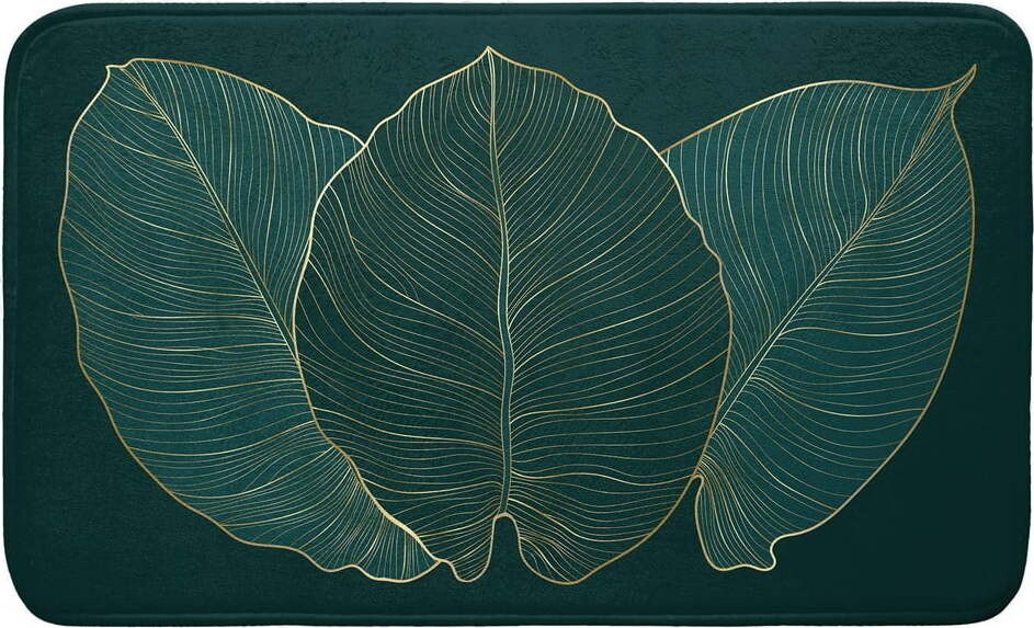 Tmavě zelená koupelnová předložka 45x75 cm Jade – douceur d'intérieur