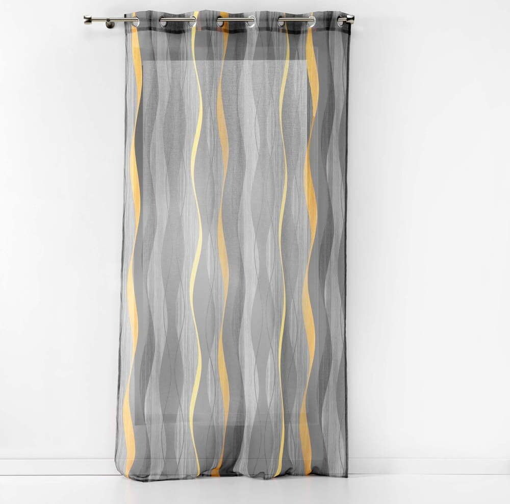 Šedá voálová záclona 140x240 cm Ondulys – douceur d'intérieur