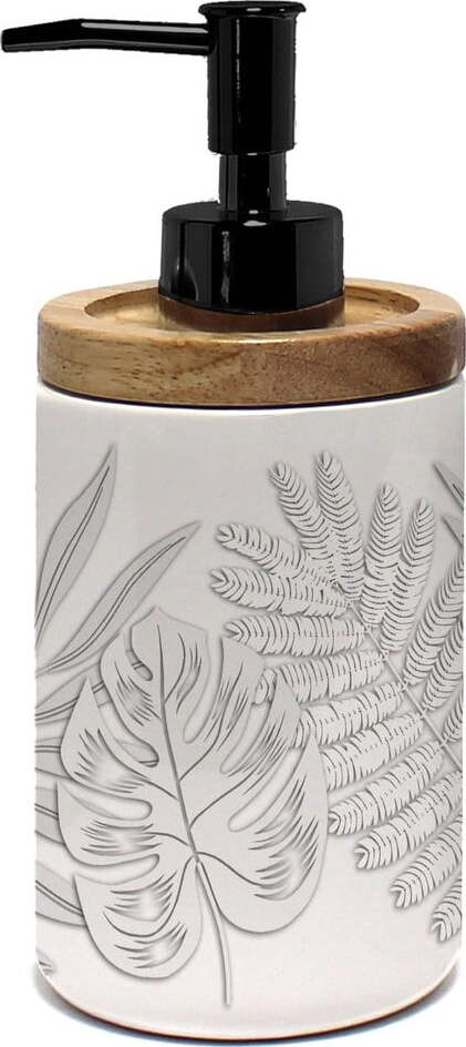 Bílý keramický dávkovač mýdla 46 ml Amber – douceur d'intérieur