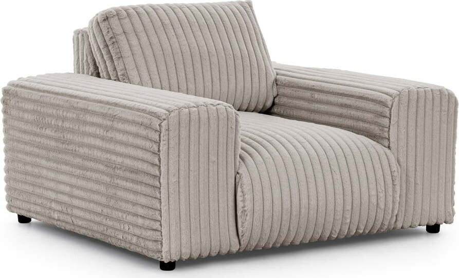 Světle šedé manšestrové křeslo Justin – Ropez