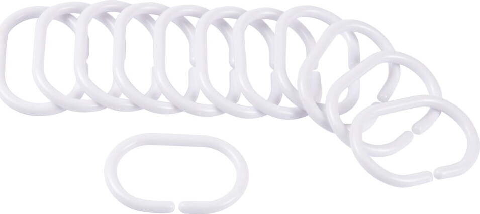 Bílé háčky ke sprchovému závěsu v sadě 12 ks 4 cm Vitamine – douceur d'intérieur