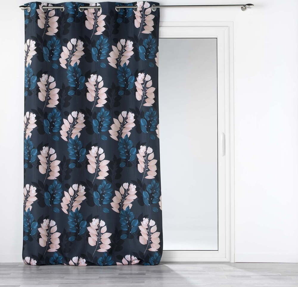 Tmavě modrý závěs 140x260 cm Belline – douceur d'intérieur