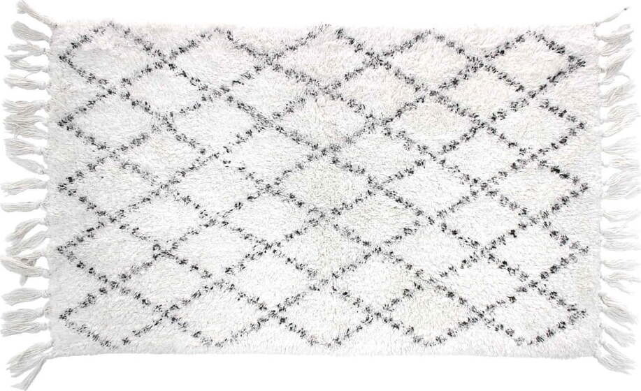 Bílá koupelnová předložka 50x80 cm Latika – douceur d'intérieur