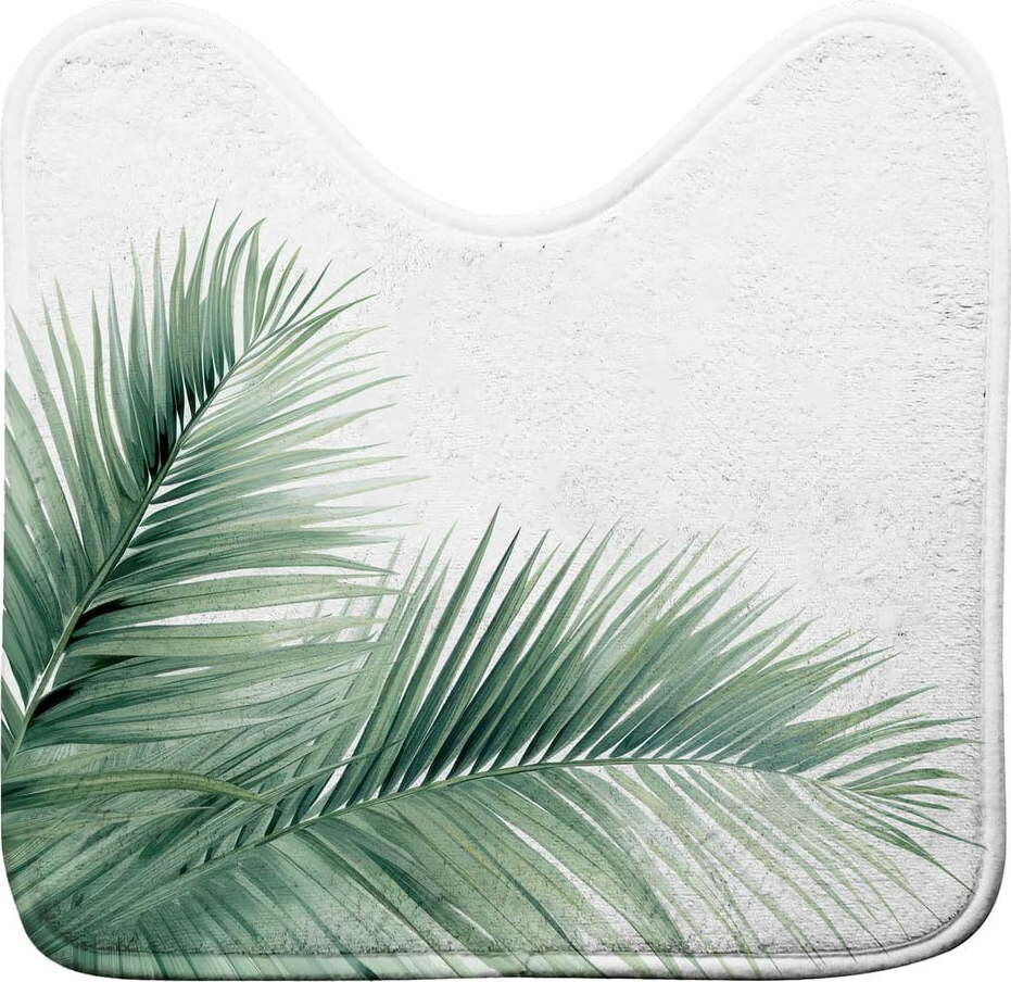 Bílá/zelená WC koupelnová předložka 45x45 cm Havane – douceur d'intérieur