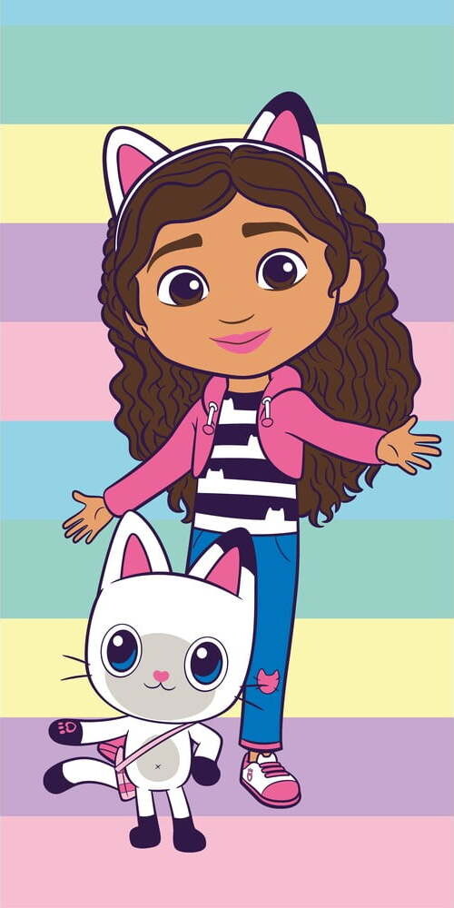 Bavlněná dětská osuška 70x140 cm Gabby's Dollhouse Colors – Jerry Fabrics