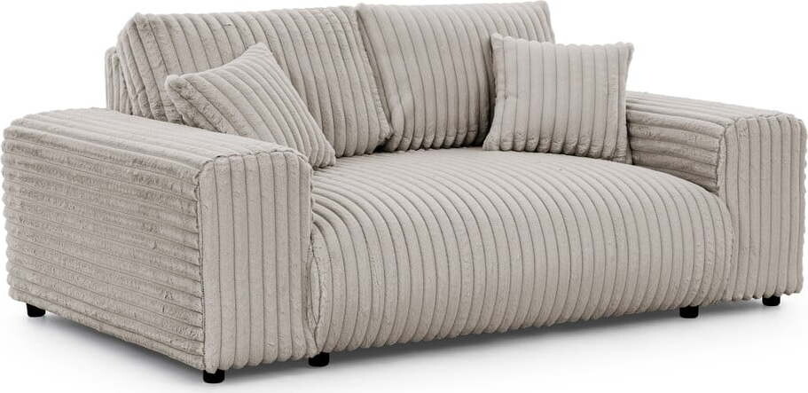 Světle šedá manšestrová pohovka 178 cm Justin – Ropez