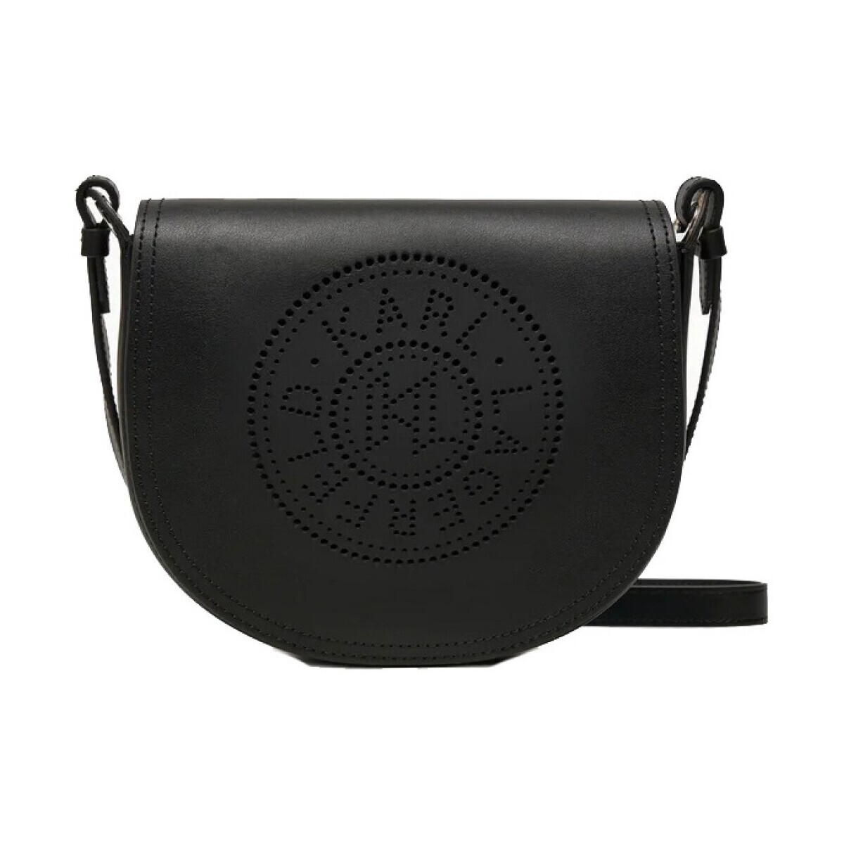 Karl Lagerfeld  CIRCLE SADDLE PERFORTATED  Černá