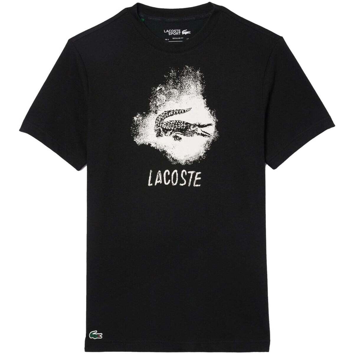 Lacoste  Ultra Dry Graphic Sport T-Shirt Black  Černá
