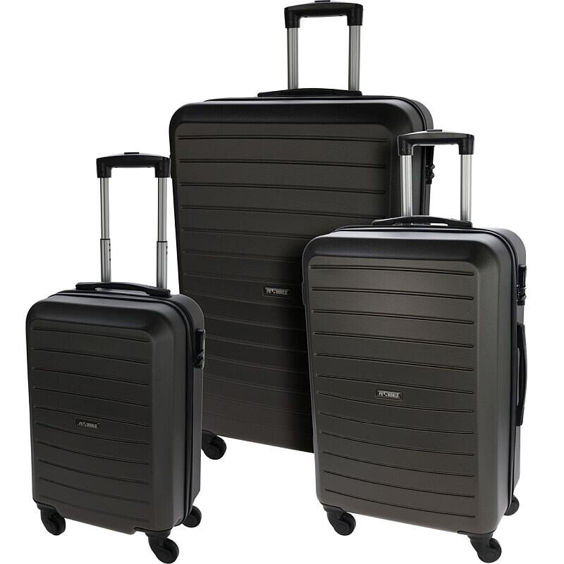 PROWORLD Sada plastových cestovních kufrů 3 ks 50 / 60 / 70 cm antracitová KO-FB5000450