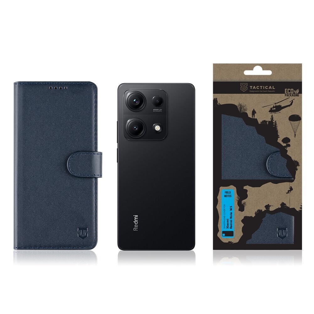 Flipové pouzdro Tactical Field Notes pro Xiaomi Redmi Note 14S, modrá
