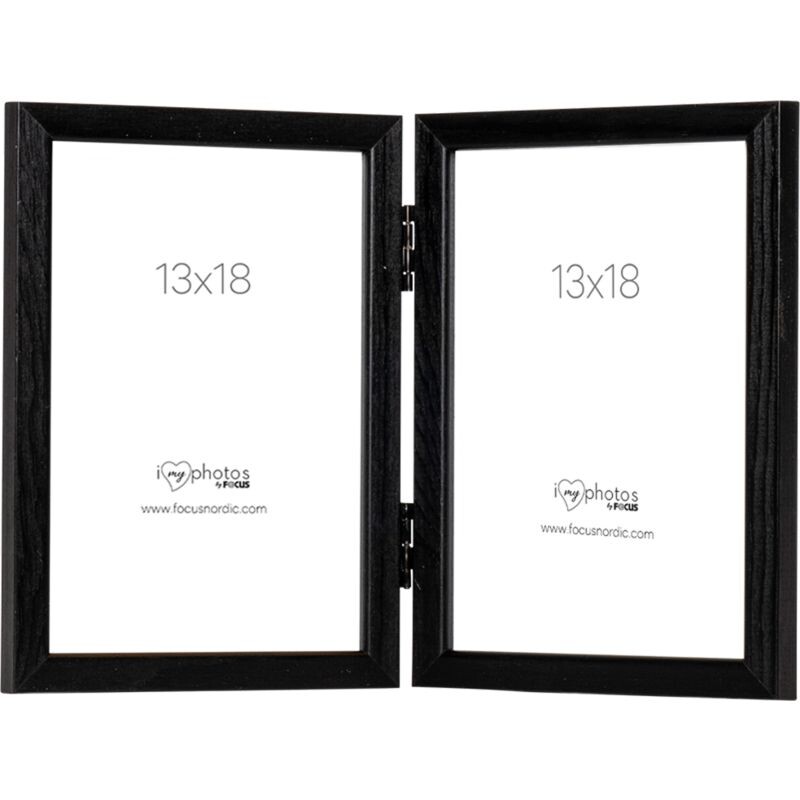 FOCUS ROCK  rám  2X 13X18 dřevo, černý