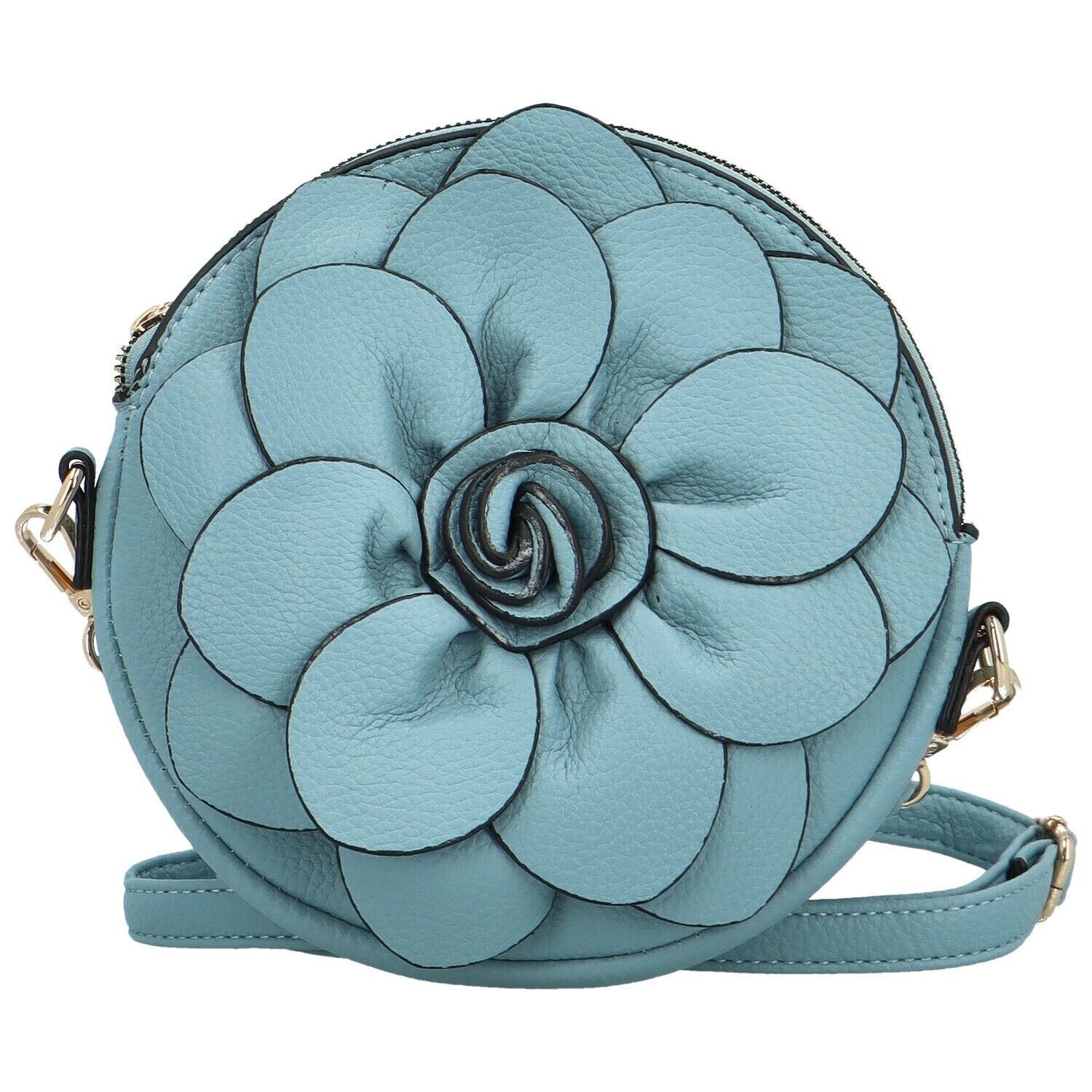 Luxusní dámská koženková crossbody kabelka MaxFly Scarlet, džínově modrá