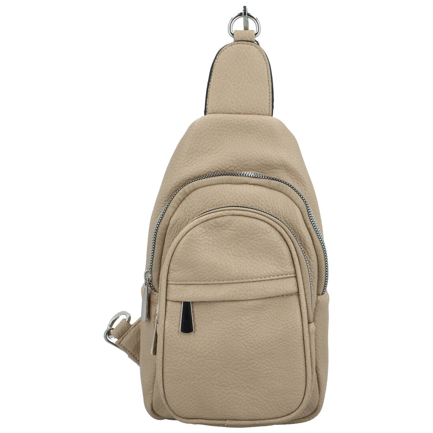 Trendy dámský koženkový batůžek Adyan, béžový