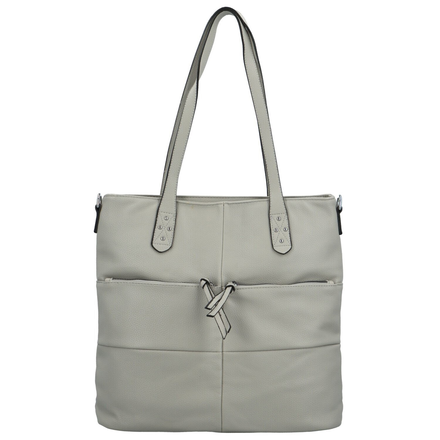 Trendy dámská koženková kabelka na rameno Mariam, šedá