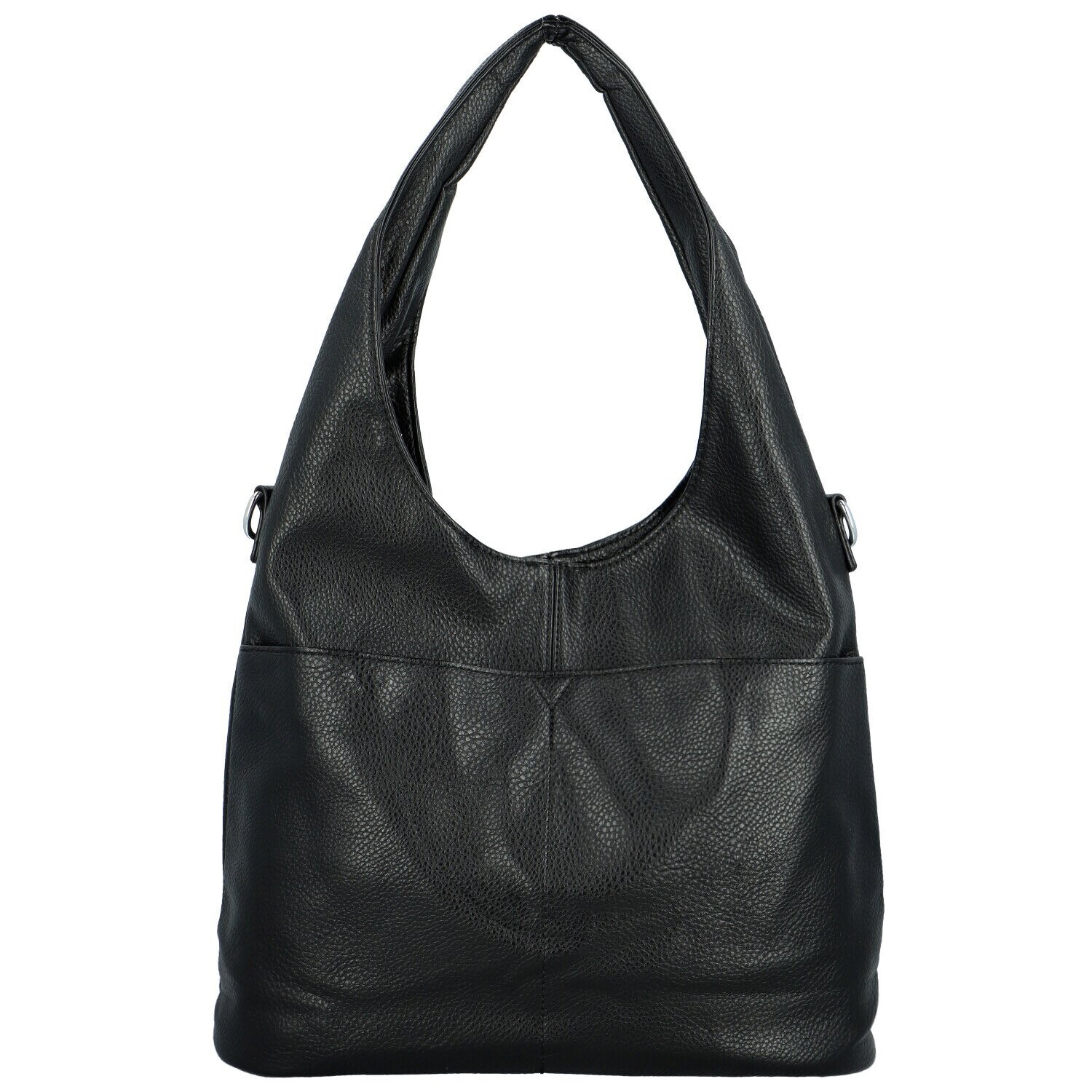 Módní dámská koženková kabelka na rameno Lucyna, černá