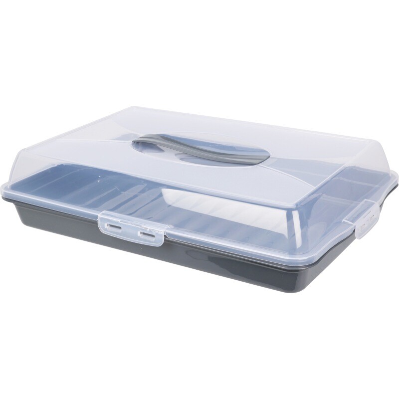 EXCELLENT Plastový servírovací tác s víkem 44 x 31 cm zelená KO-022000230zele