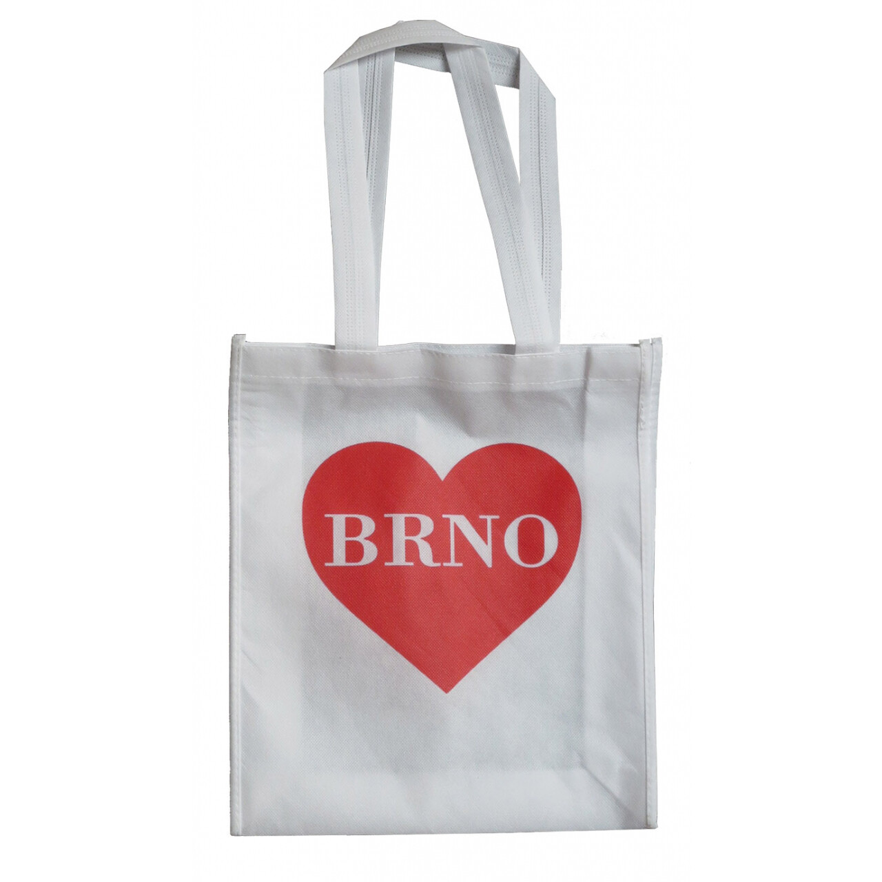 Taška z netkané textilie Brno - bílá-červená