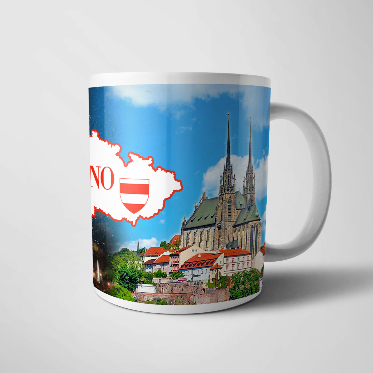 Hrnek Brno ve dne a v noci - barevný