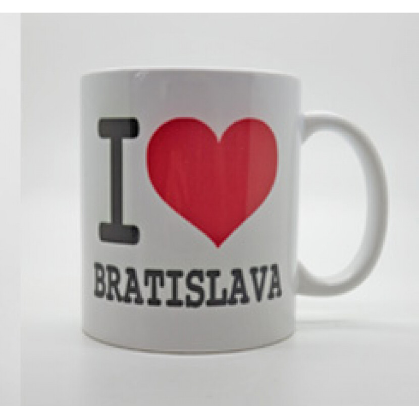 Hrnek I Love Bratislava - bílý