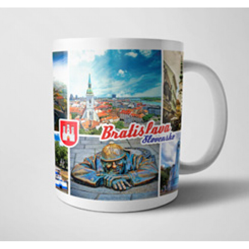 Hrnek Bratislava na fotkách - barevný
