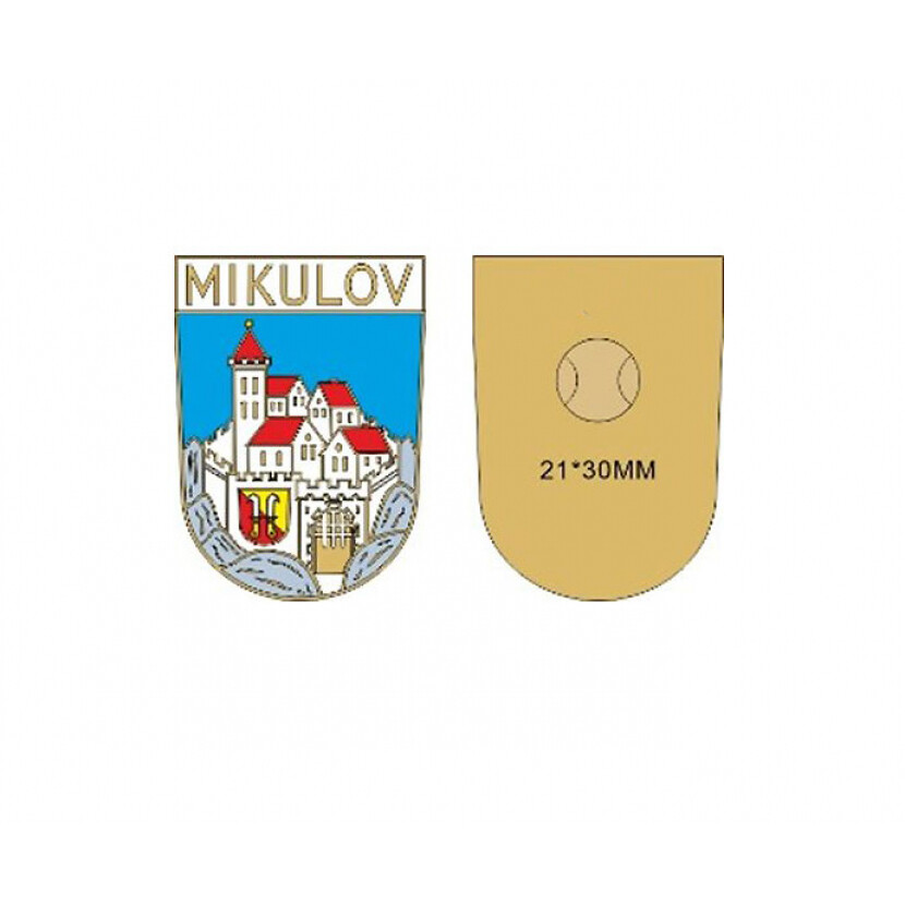 Odznak (pins) Mikulov 3x2,1 cm - barevný