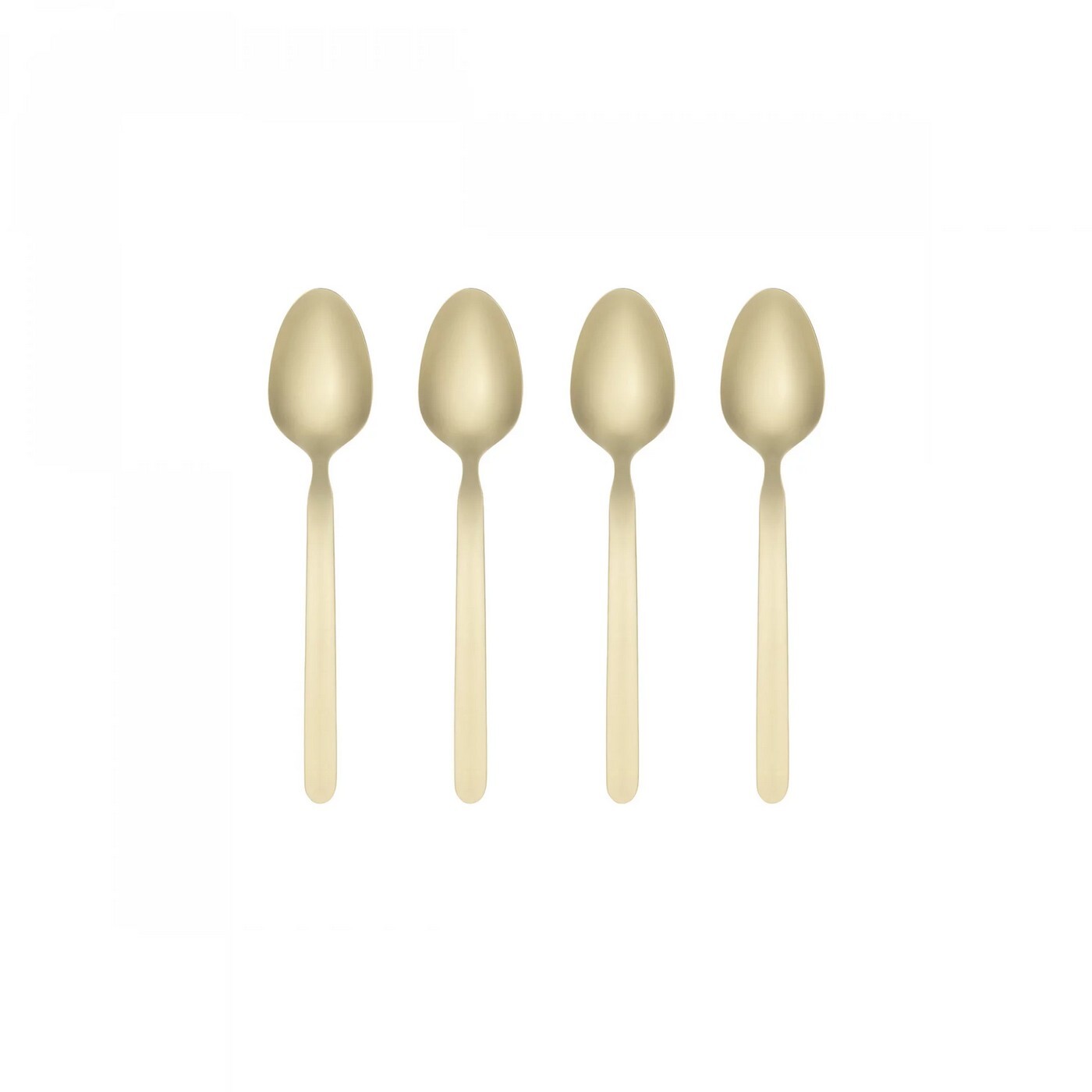 Sada 4 ks lžiček na espresso Blomus STELLA - zlatobéžová