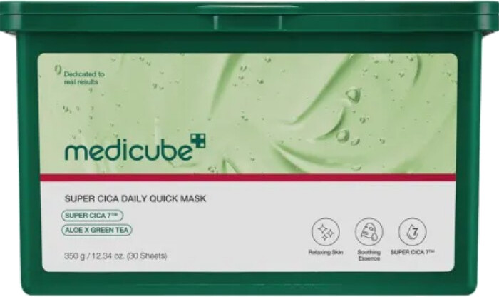 Medicube Zklidňující pleťová maska Super Cica (Daily Quick Mask) 30 ks