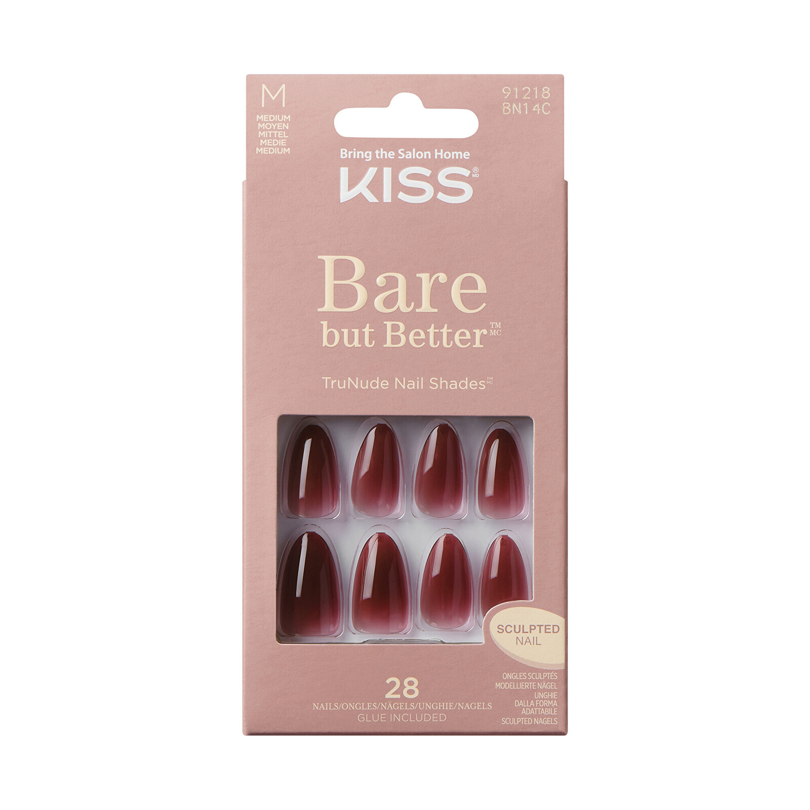 KISS Gelové nehty Bare-But-Better (Nails) 28 ks