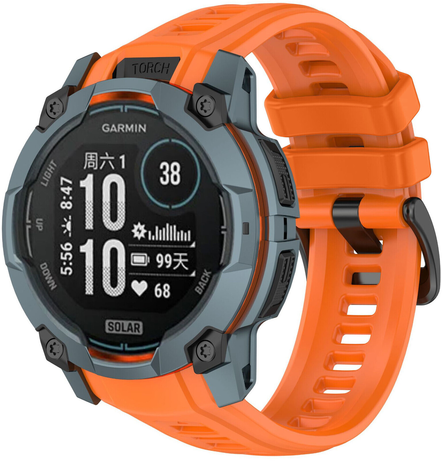 4wrist Silikonový řemínek pro Garmin Instinct 3 Solar a Instinct 3 AMOLED 45 mm - Orange