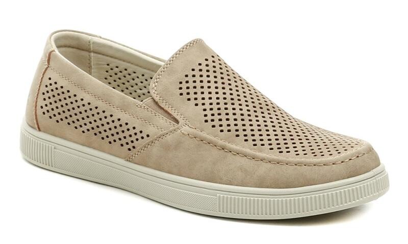 Wojtylko 9W25370I béžové pánské mokasíny