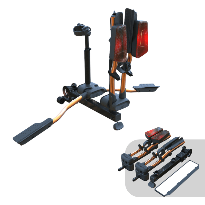 Nosič kol na tažné zařízení TMK Fly 02 (oranžový) + vak