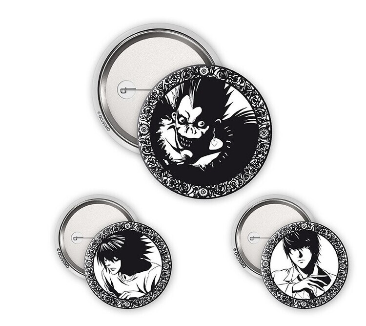 ABY STYLE Plackový set Death Note - Light, L & Ryuk