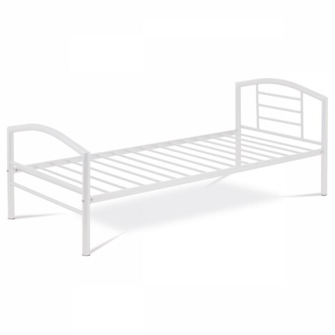 Postel jednolůžková 90x200 cm, kovová bílý lesk BED-1900 WT BED-1900 WT Autronic