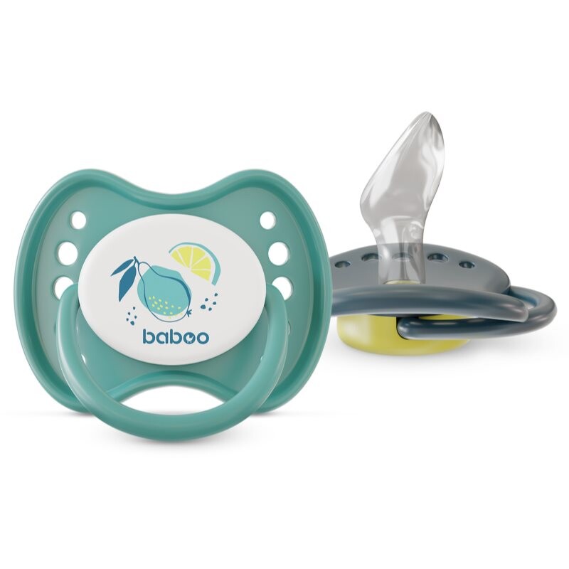 Baboo Soothers Silicone Orthodontic with Case dudlík Lagoon Fiesta 6-12 m 2 ks