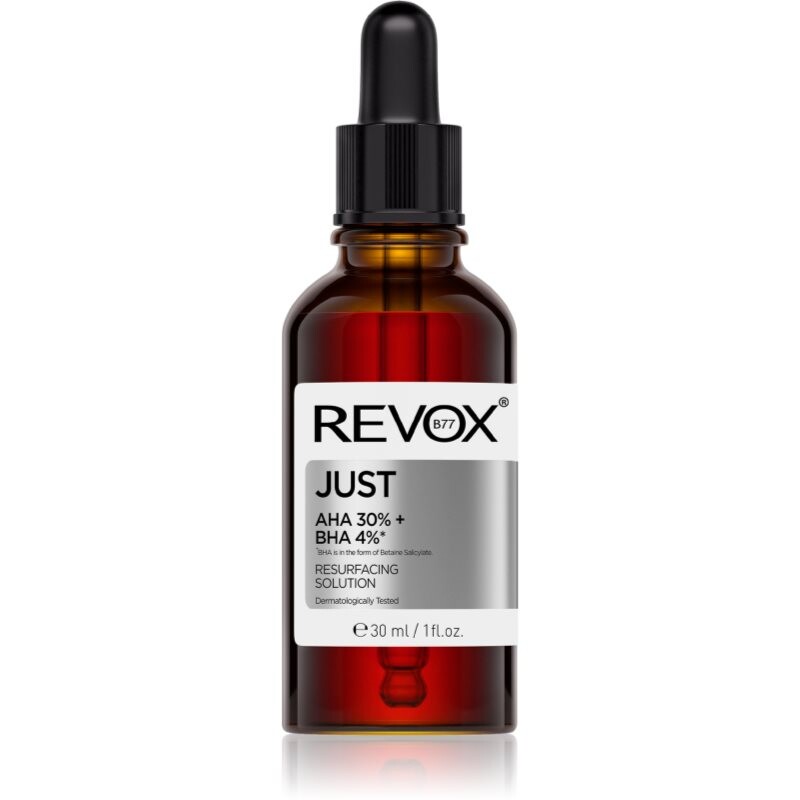 Revox B77 JUST AHA 30% + BHA 4% vyhlazující exfoliační sérum pro obnovu povrchu pleti 30 ml