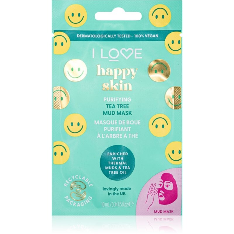 I Love Happy Skin jílová maska s Tea Tree oil 10 ml