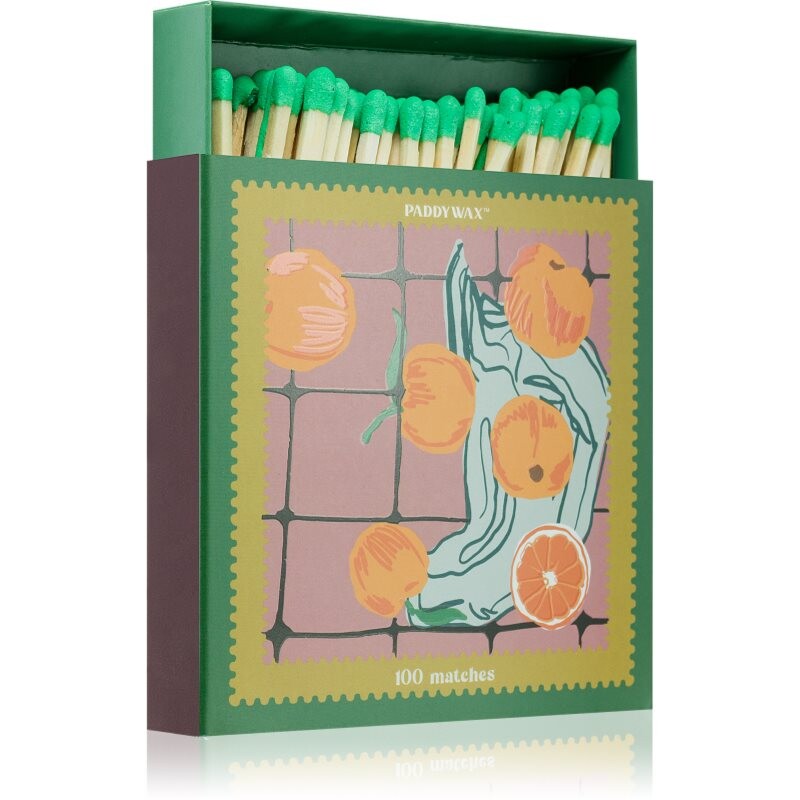 Paddywax Jumbo Boxed Oranges zápalky 100 ks 1 ks