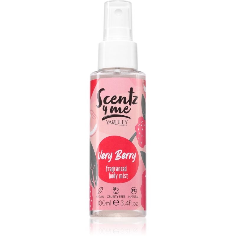 Yardley Scentz 4 Me Very Berry tělová mlha pro ženy 100 ml