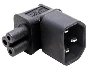Redukce IEC320 C14 - C5, lomená dolů