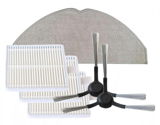 HEPA filtry, mop a kartáčky pro XIAOMI Robot Vacuum E10, E10C, E12, S20... sada 6ks