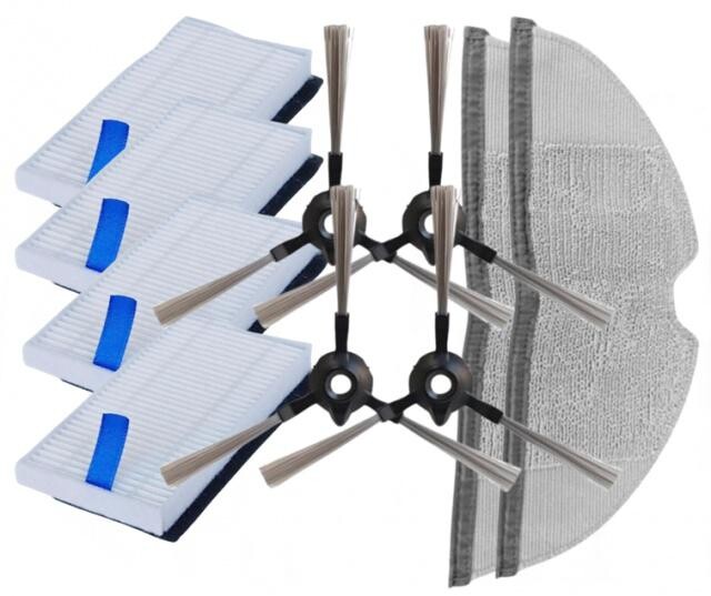 10ks HEPA filtry, kartáče a mopy pro XIAOMI Robot Vacuum E5, Robot Vacuum E5 EU sada