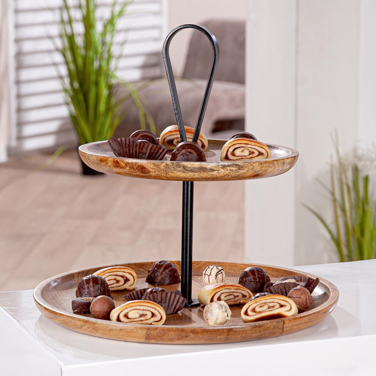 Gilde Etažér Ferro, mangové dřevo