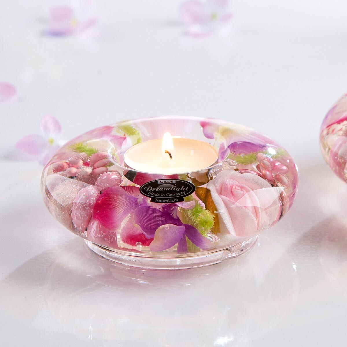 Gilde Svícen Ufo - růžové květy, mini